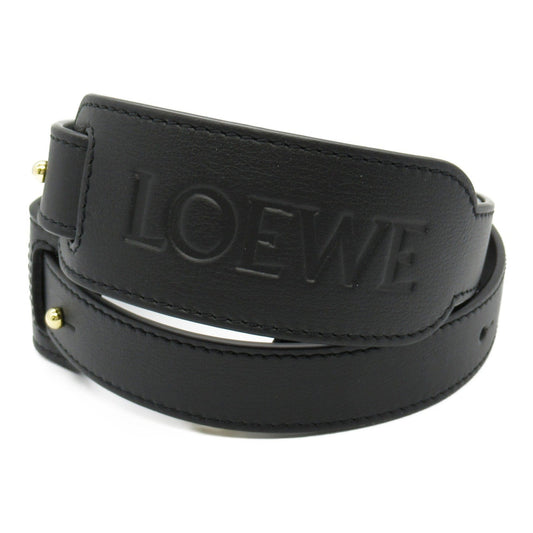 Loewe Logo, Black, Leather, bag