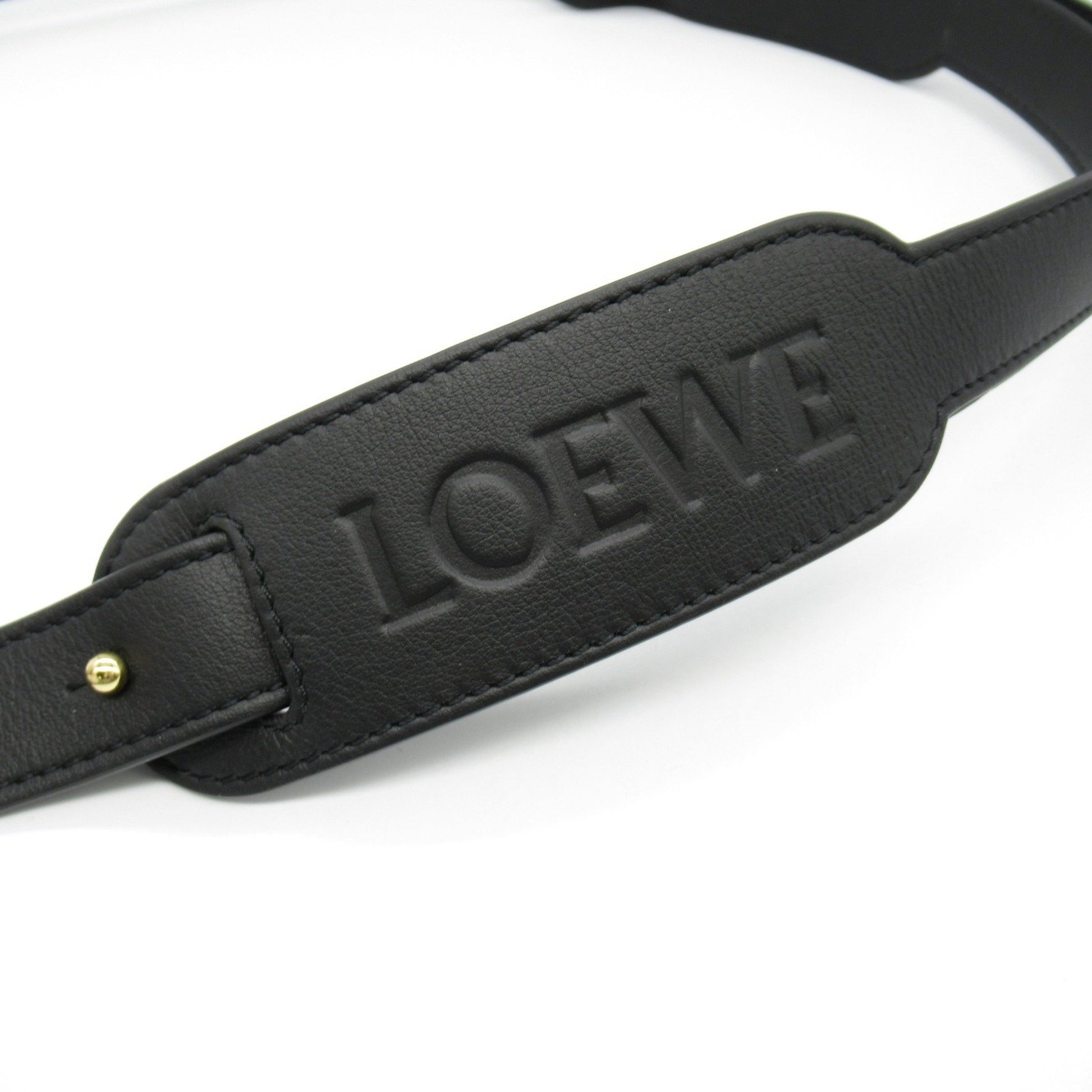 Loewe Logo, Black, Leather, bag