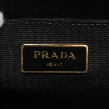 Prada Canapa, Black, Canvas, tote