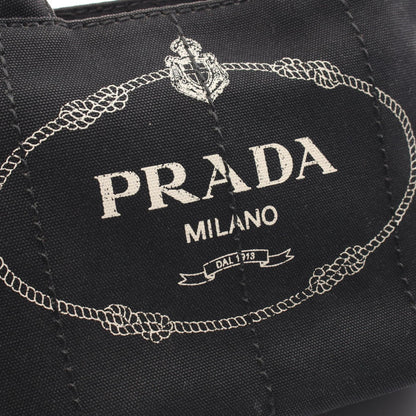 Prada Canapa, Black, Canvas, tote
