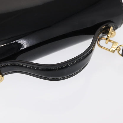 Louis Vuitton Monceau Vernis, Black, Patent Leather, Handbag