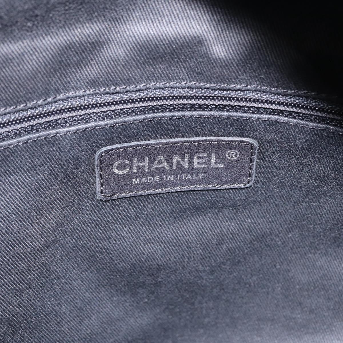 Chanel Vintage CC Quilted Nylon, Gray, Nylon, Tote Bag