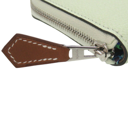 Hermès Silk'In, Green, Leather, wallet
