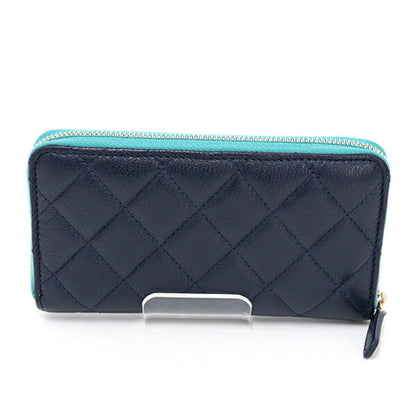 Chanel, Navy, Leather, wallet