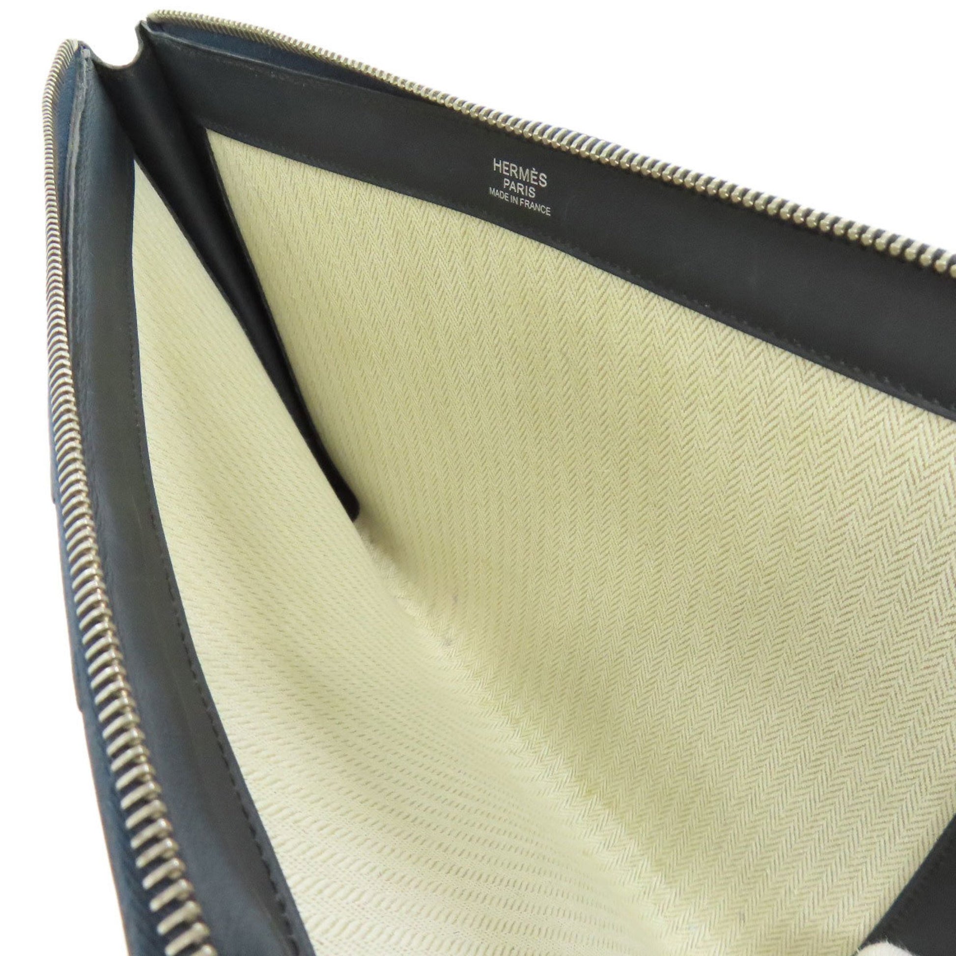 Hermès Zip, Black, Leather, clutch