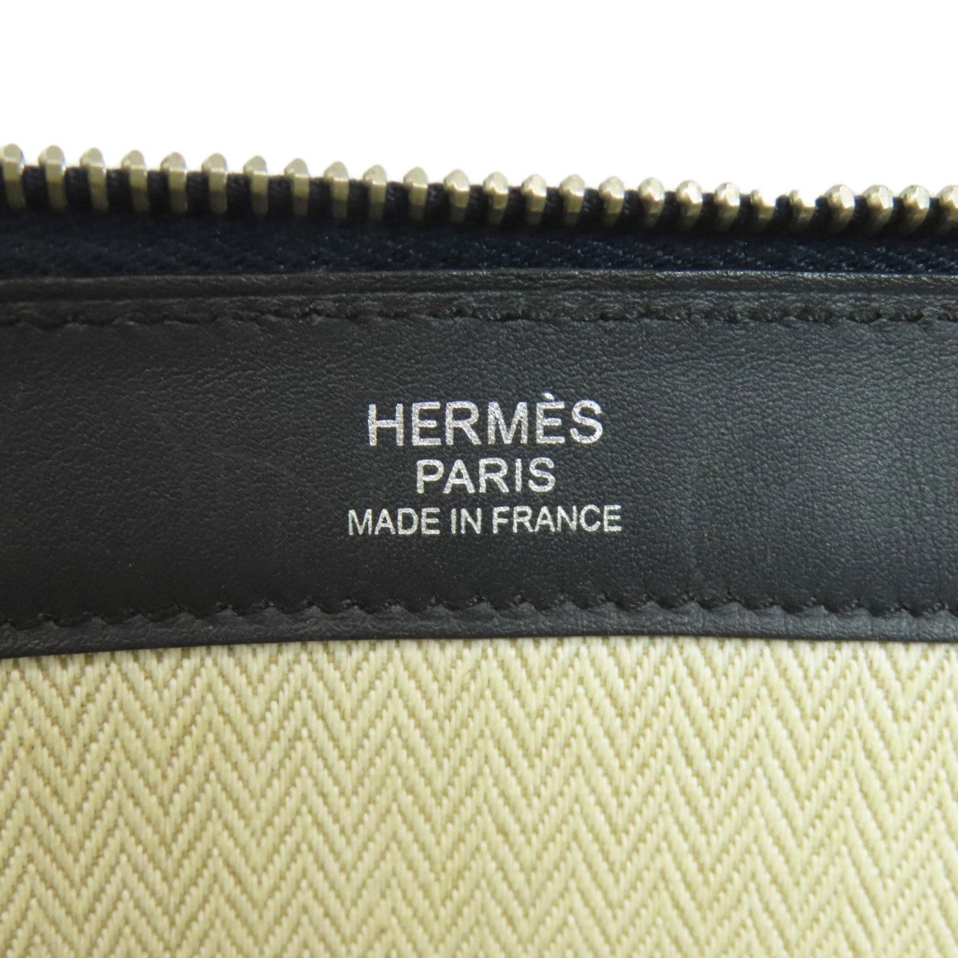 Hermès Zip, Black, Leather, clutch