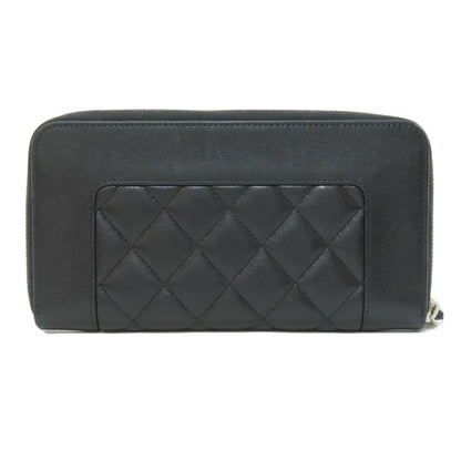 Chanel Mademoiselle, Black, Leather, wallet