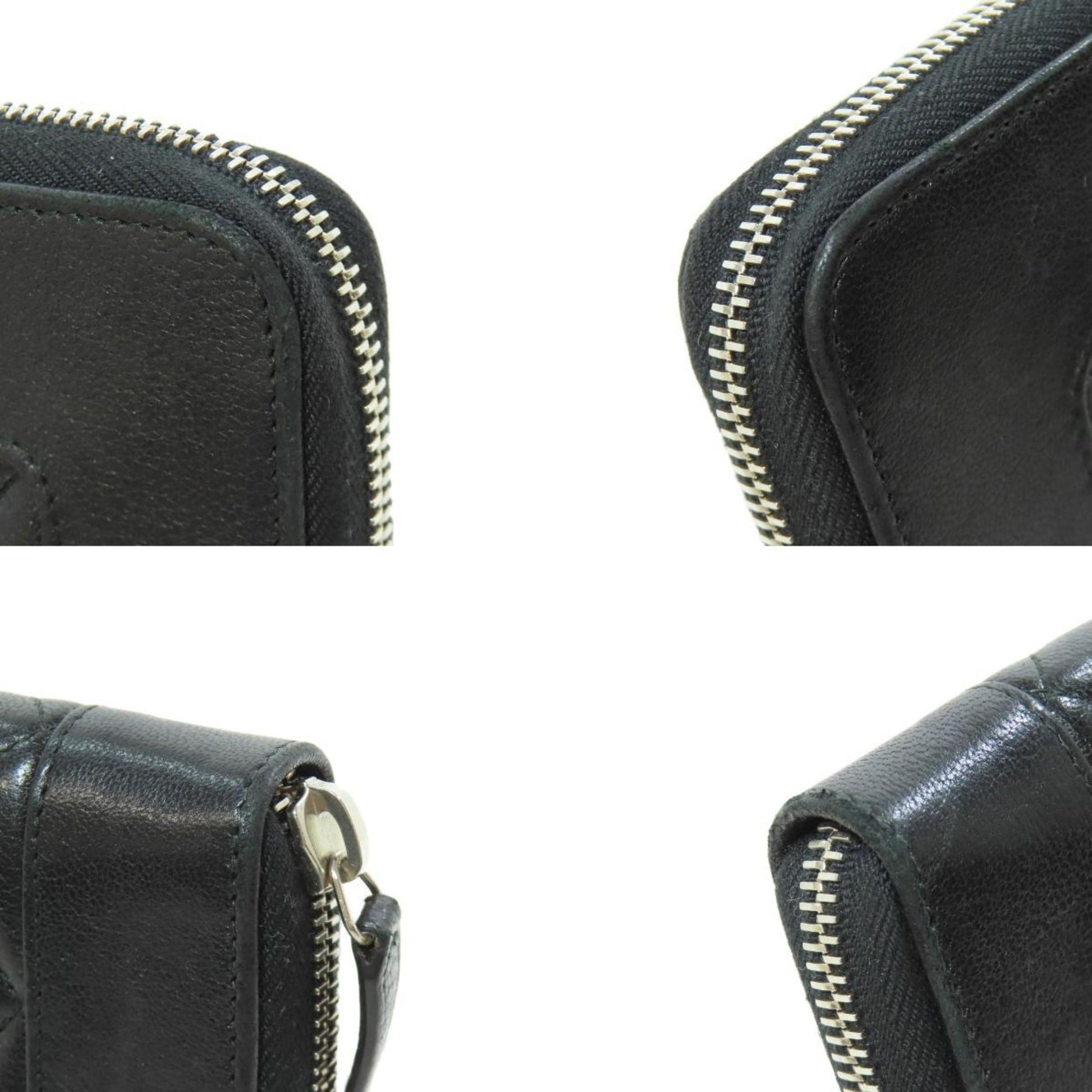 Chanel Mademoiselle, Black, Leather, wallet