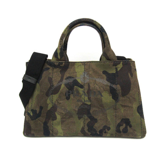 Prada Canapa, Khaki, Canvas, tote