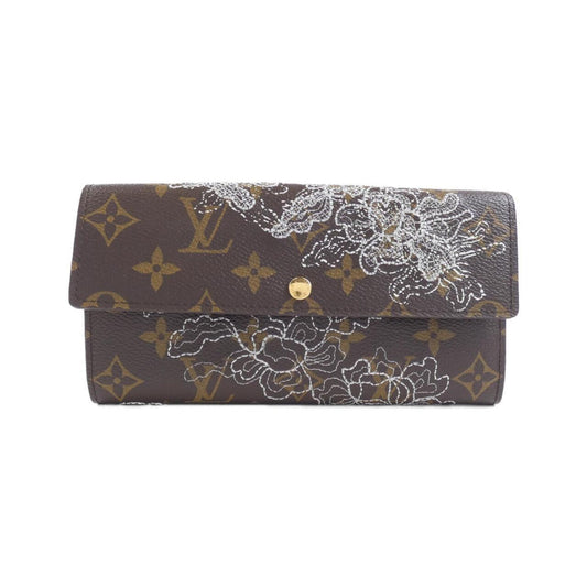 Louis Vuitton Sarah, Brown, Canvas, wallet
