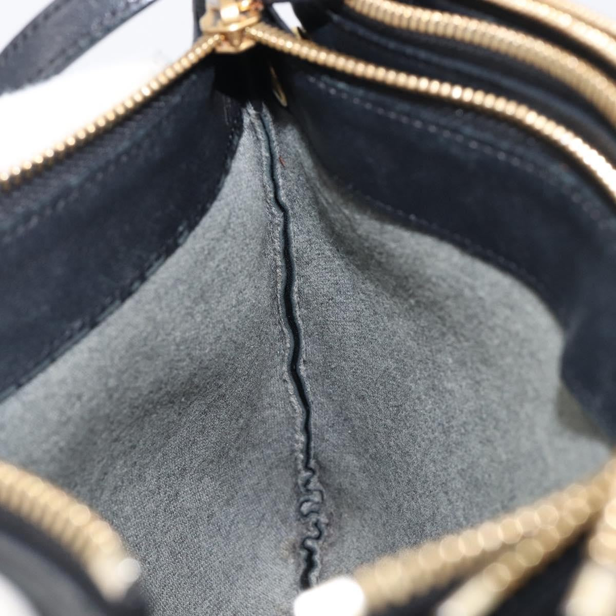 Celine Trio Leather, Black, Leather, Crossbody Bag