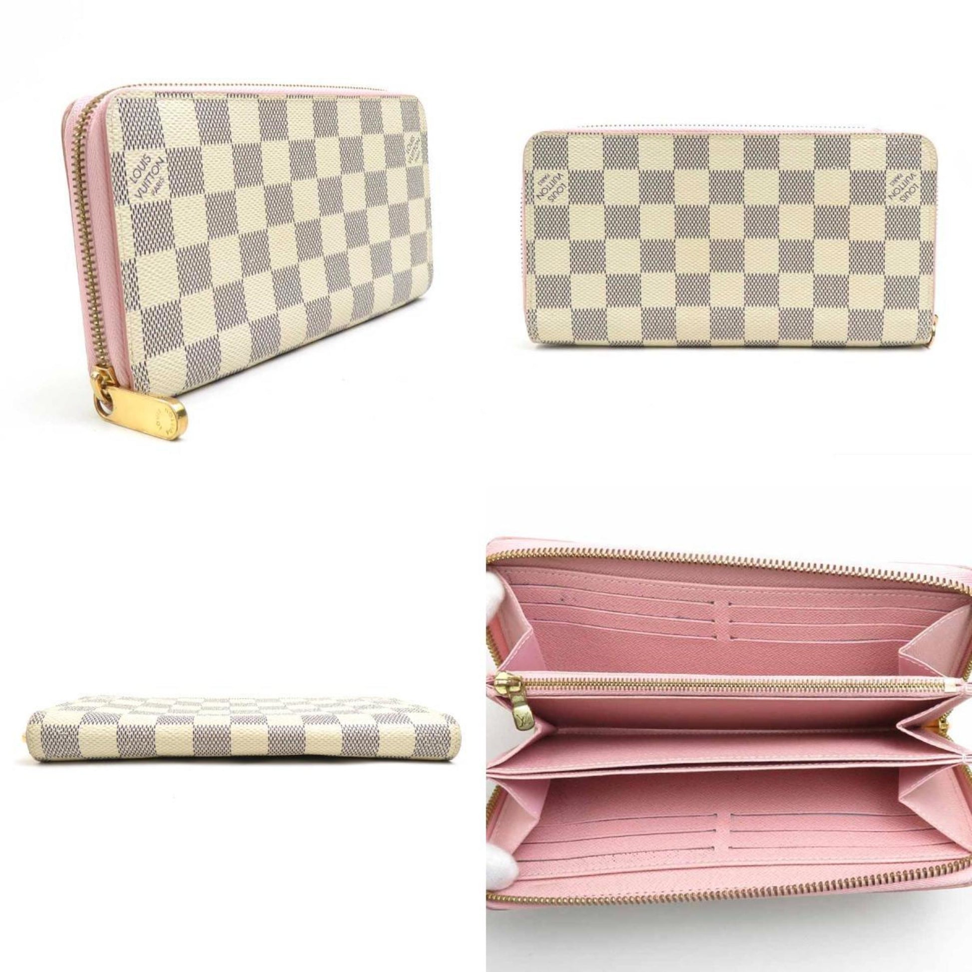Louis Vuitton Zippy wallet, White, Canvas, wallet