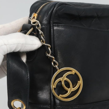 Chanel Camera, Black, Leather, shoulder