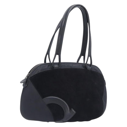 Salvatore Ferragamo Vintage Suede, Black, Suede, Shoulder Bag