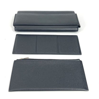 Hermès Passant, Black, Leather, wallet