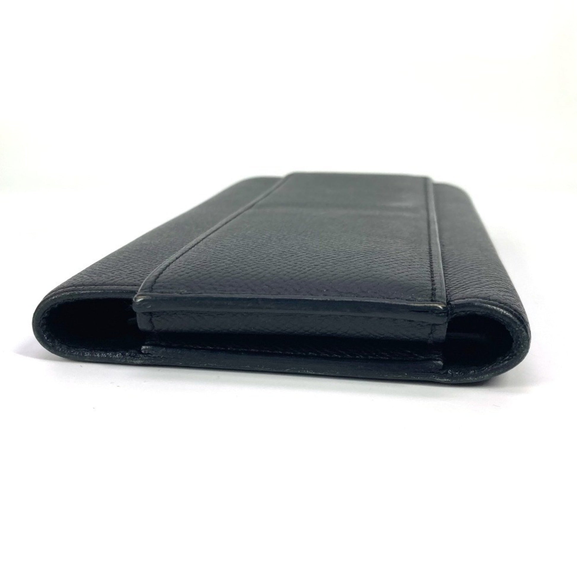 Hermès Passant, Black, Leather, wallet