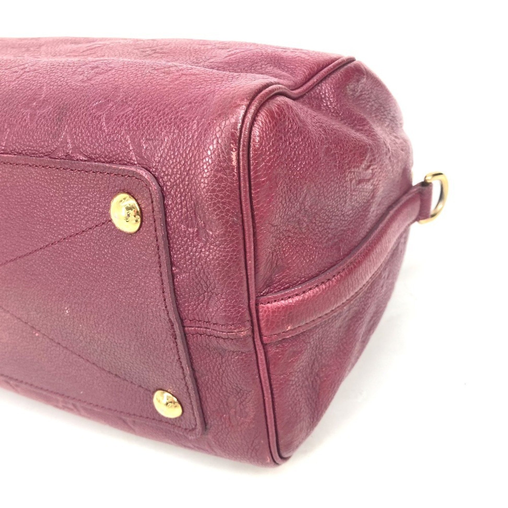 Louis Vuitton Speedy 30, Burgundy, Leather, handbag