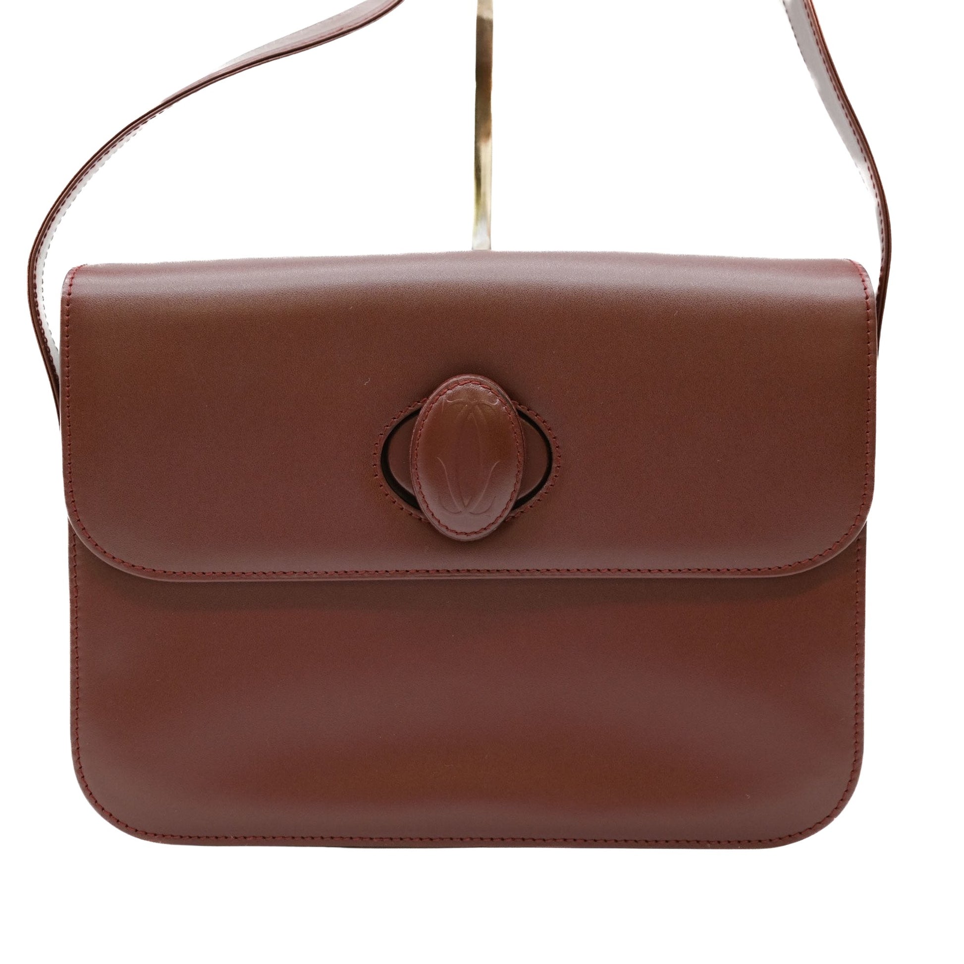 Cartier Must de Cartier, Burgundy, Leather, shoulder