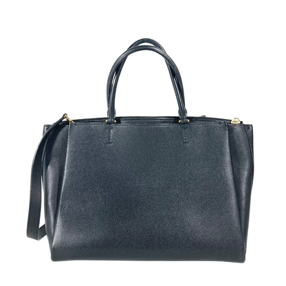 Louis Vuitton Lockmeto, Black, Leather, handbag