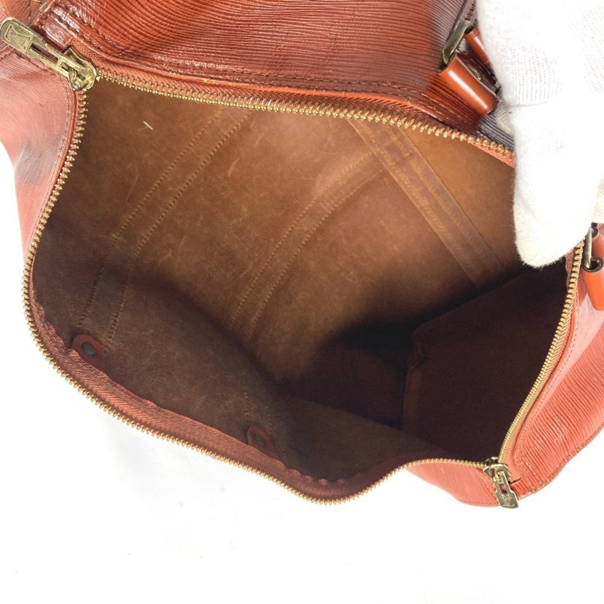 Louis Vuitton Keepall 50, Brown, Leather, travel