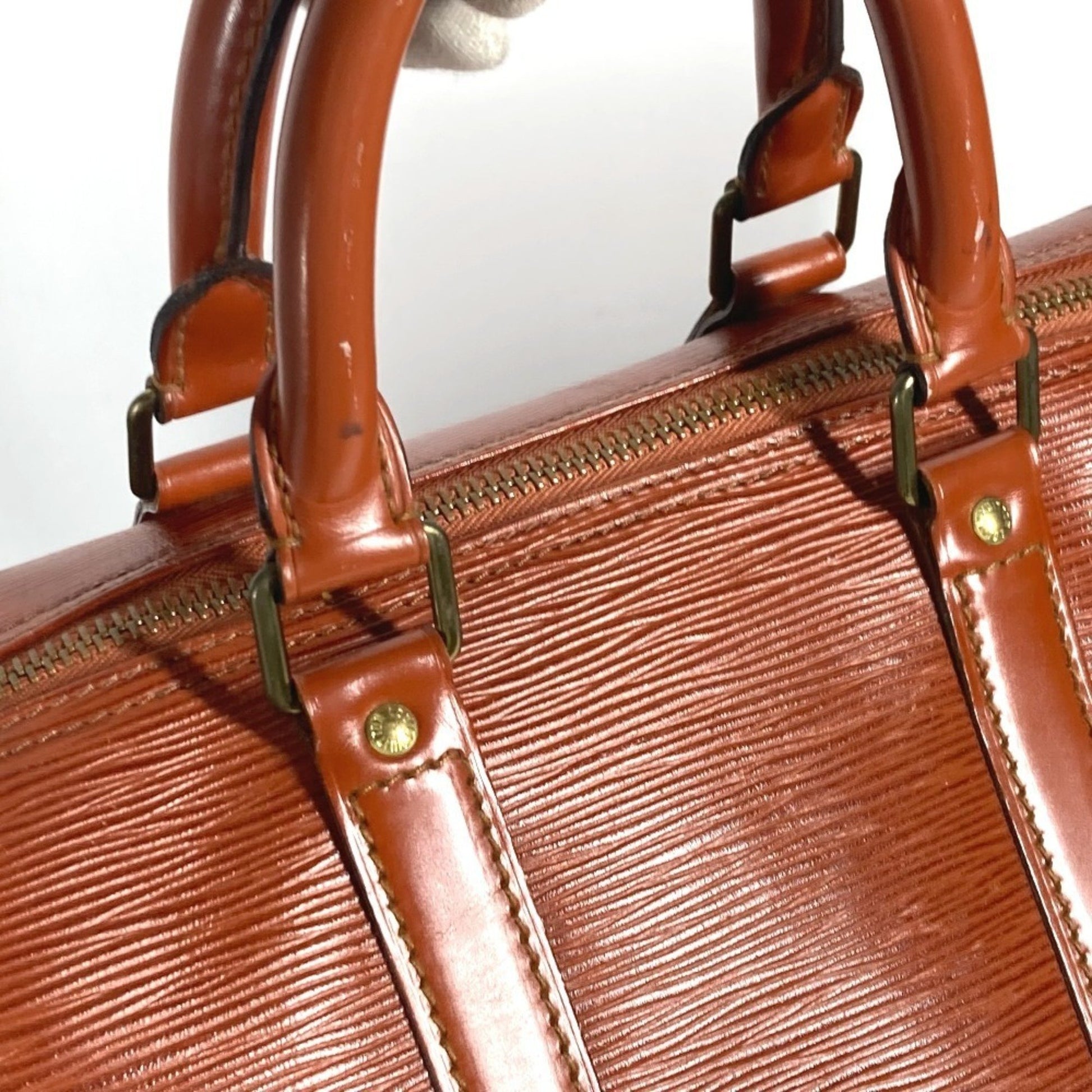 Louis Vuitton Keepall 50, Brown, Leather, travel