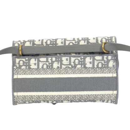 Dior Saddle Dior Oblique, Grey, Canvas, shoulder