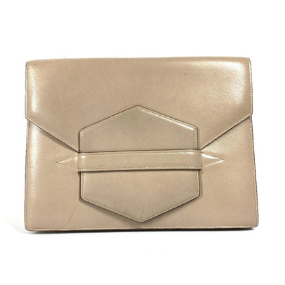 Hermès, Beige, Leather, clutch