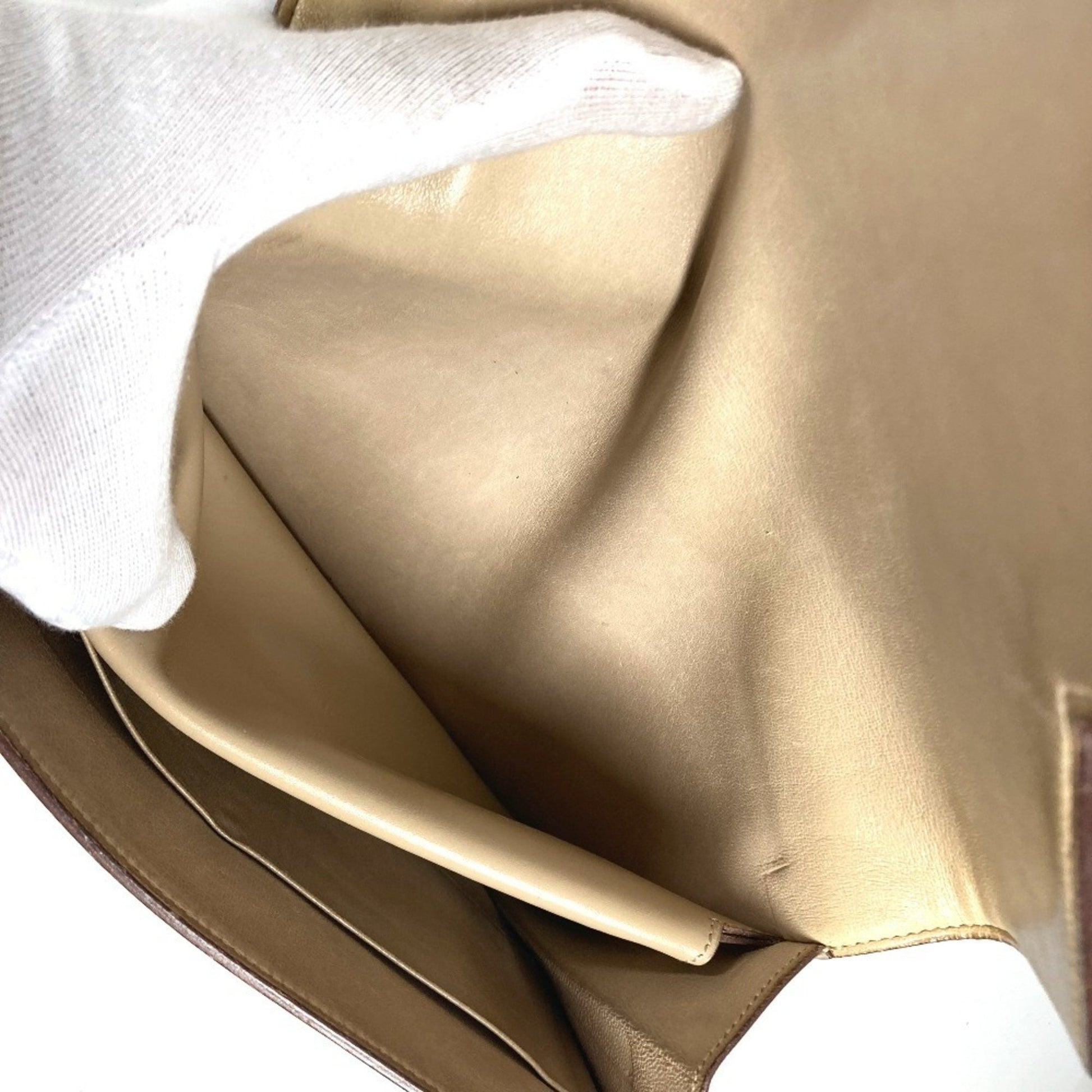 Hermès, Beige, Leather, clutch