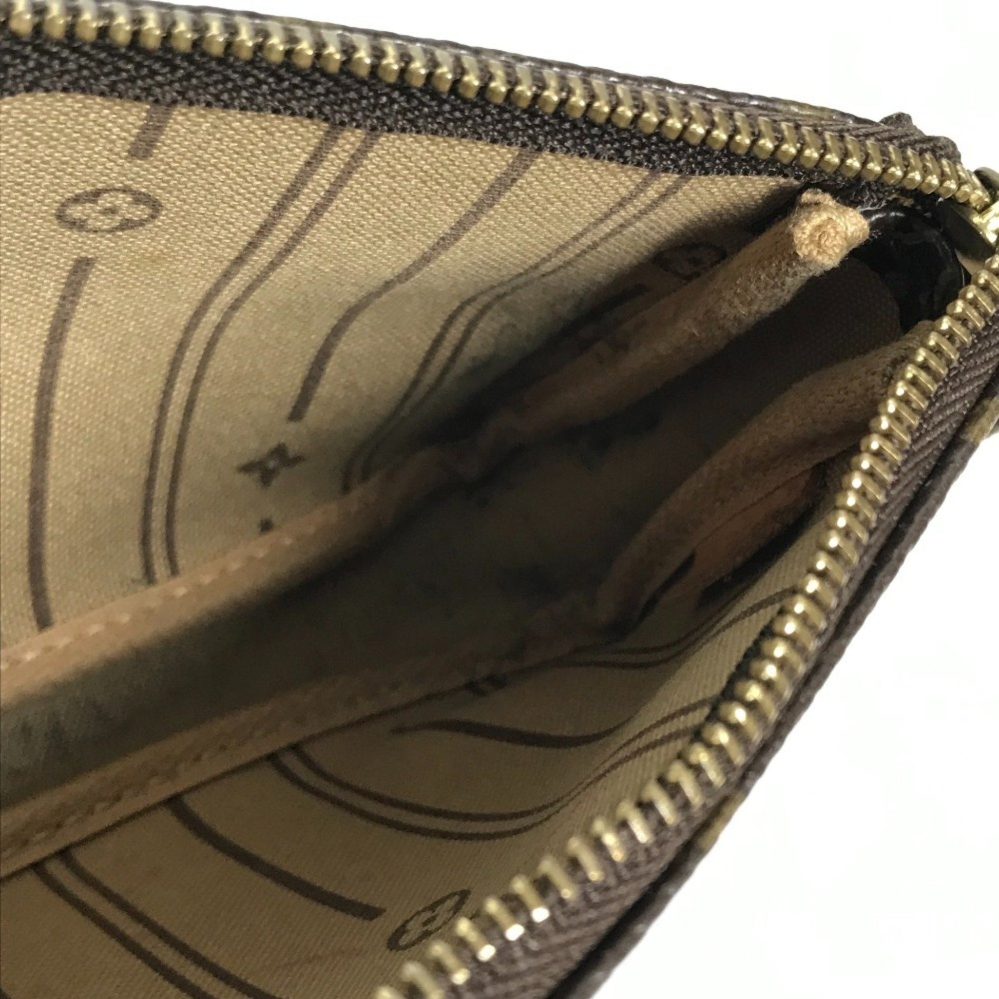 Louis Vuitton Pochette Accessoire, Brown, Canvas, clutch