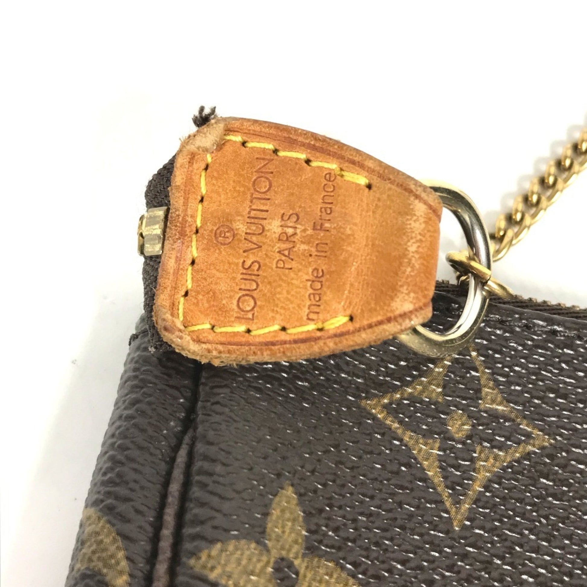 Louis Vuitton Pochette Accessoire, Brown, Canvas, clutch