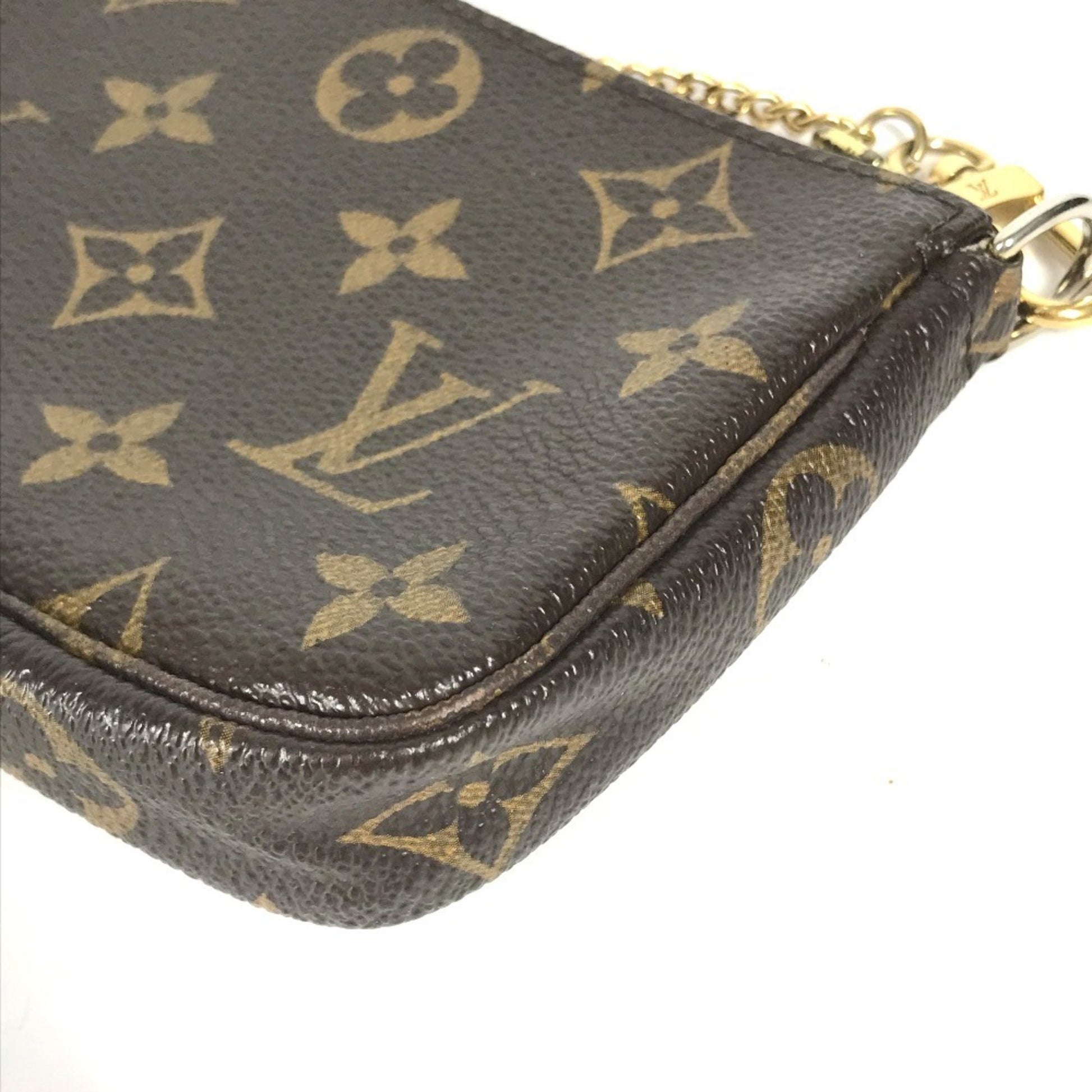 Louis Vuitton Pochette Accessoire, Brown, Canvas, clutch