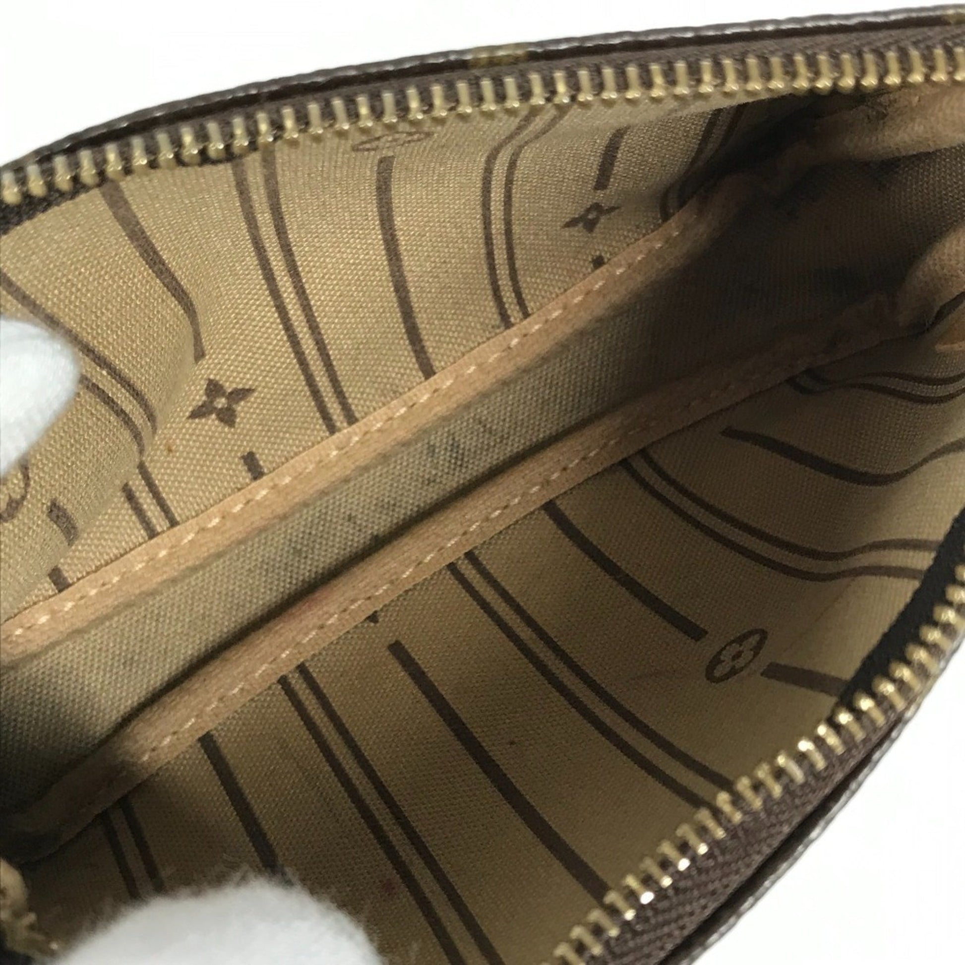 Louis Vuitton Pochette Accessoire, Brown, Canvas, clutch