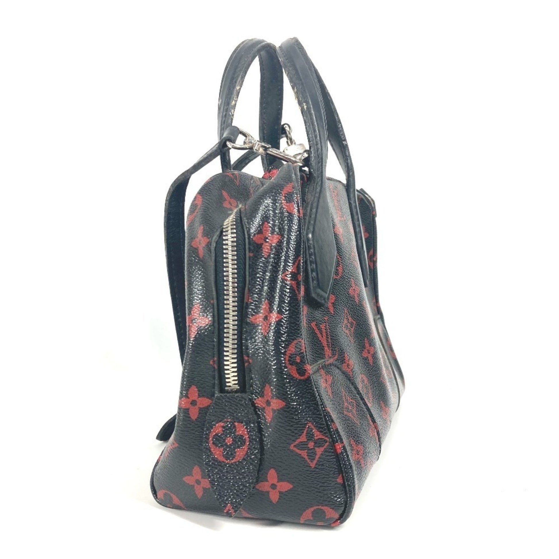 Louis Vuitton Dora, Black, Canvas, shoulder