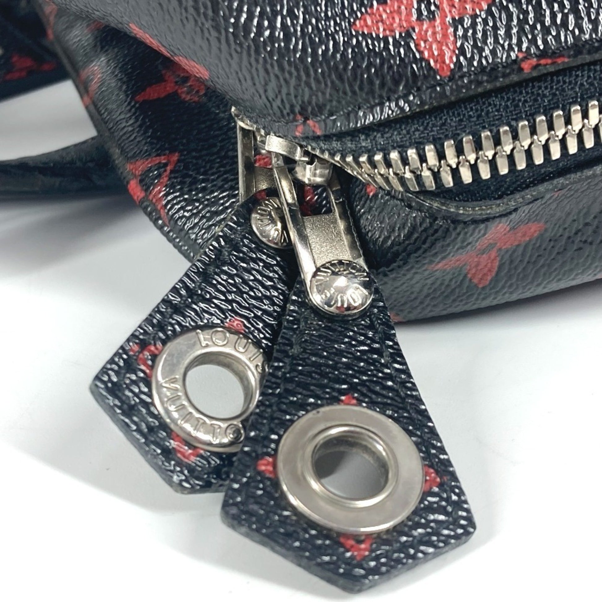 Louis Vuitton Dora, Black, Canvas, shoulder