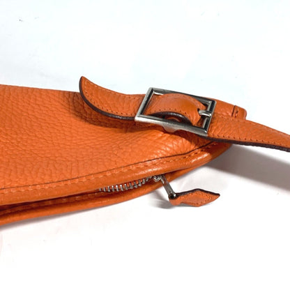 Hermès Massai, Orange, Leather, shoulder