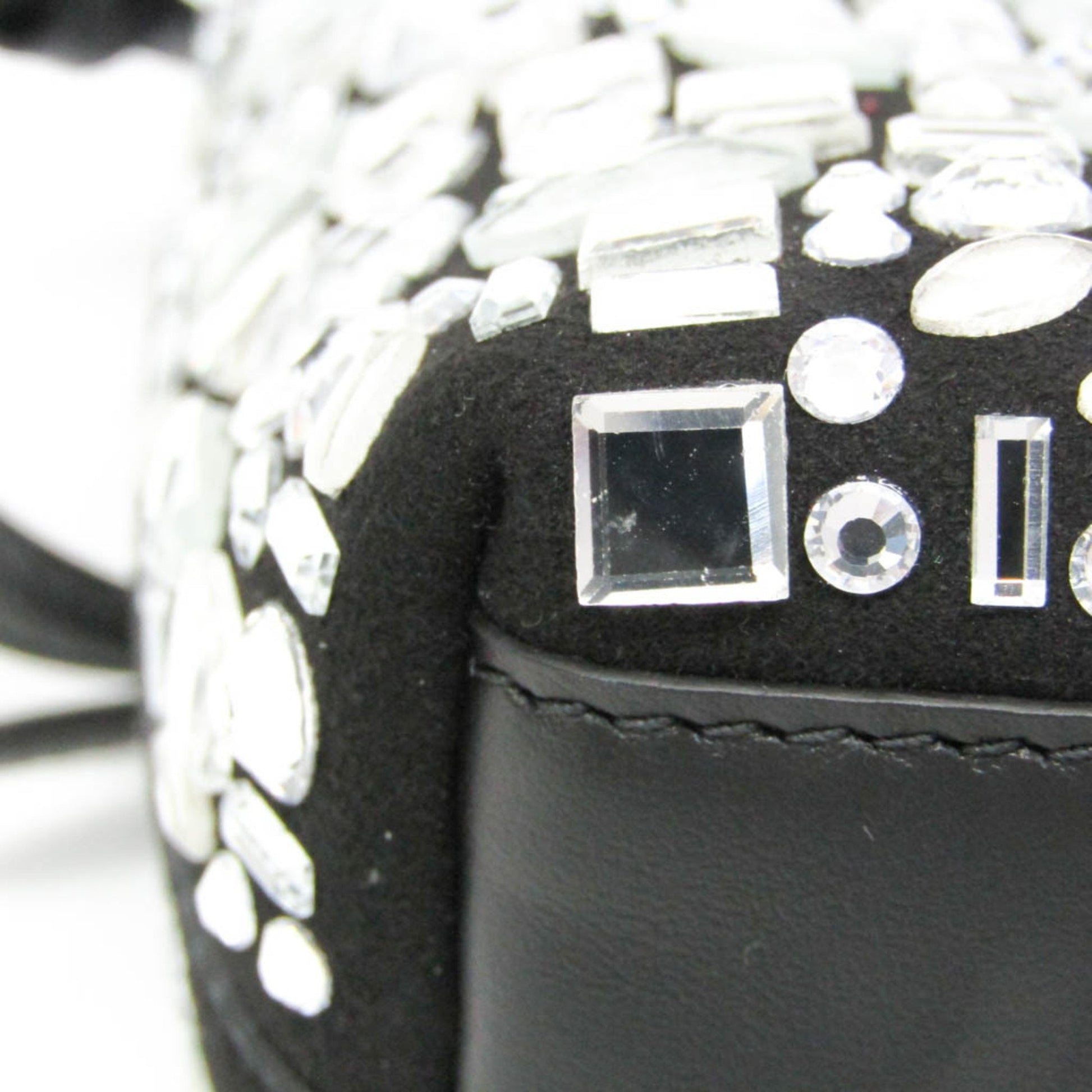 Salvatore Ferragamo Crystal, Black, Leather, tote