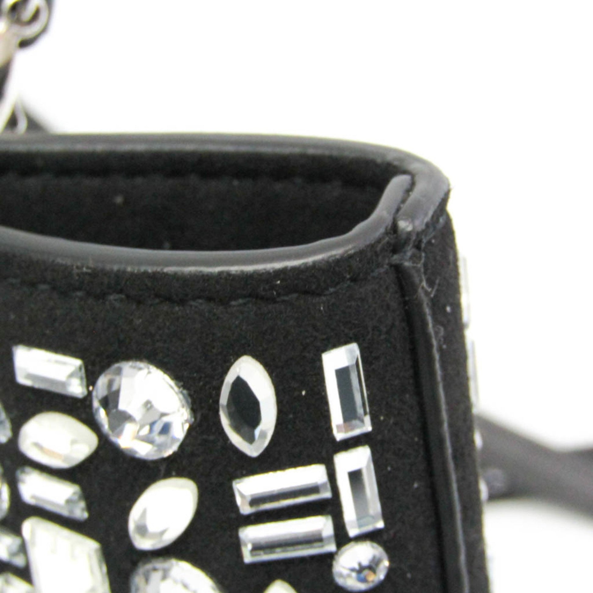 Salvatore Ferragamo Crystal, Black, Leather, tote