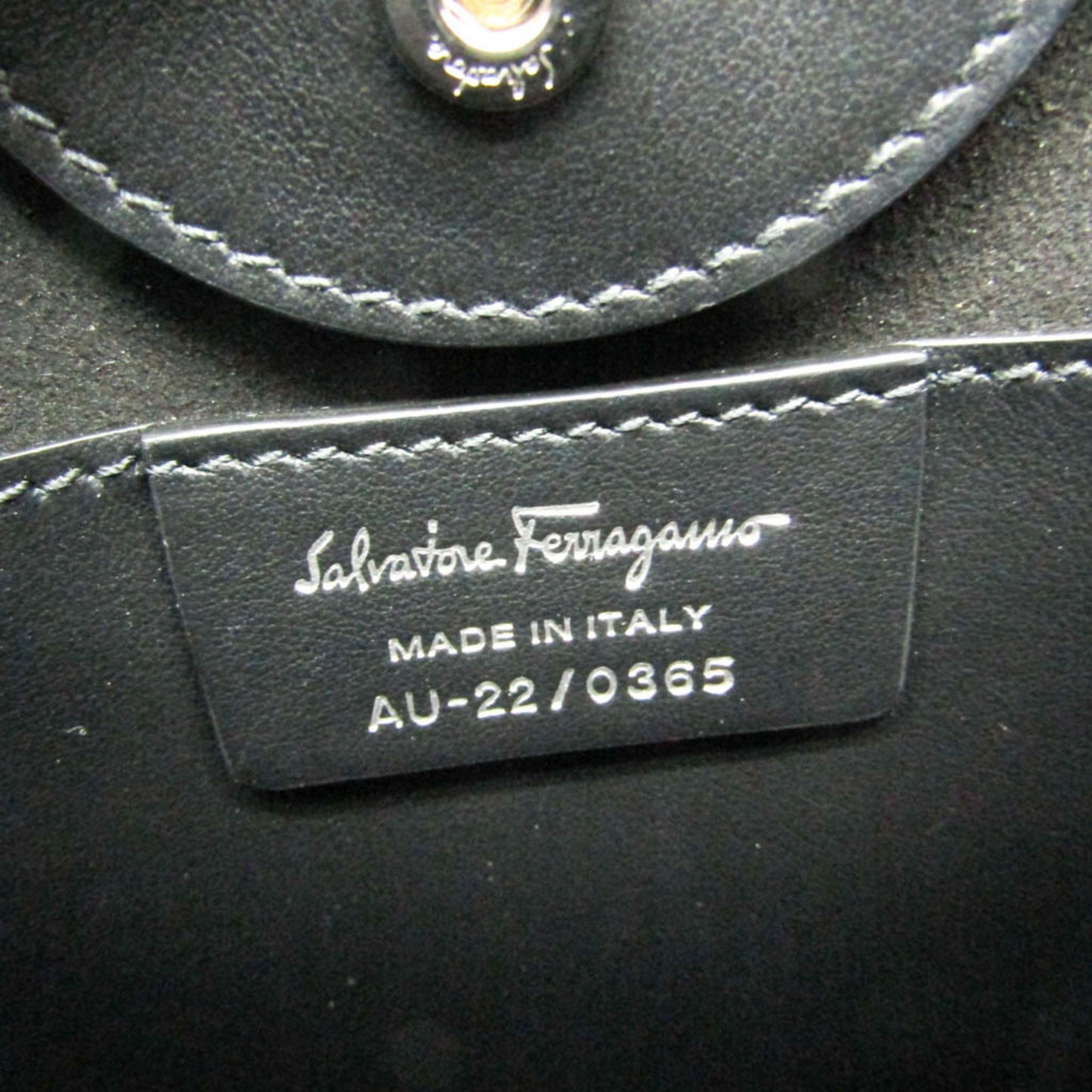 Salvatore Ferragamo Crystal, Black, Leather, tote