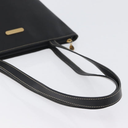 Burberry Vintage Vintage Check Coated Canvas, Black, Leather, Tote Bag