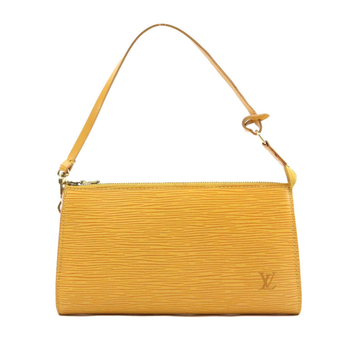 Louis Vuitton Pochette Accessoires Epi Leather, YELLOW, LEATHER, Handbag
