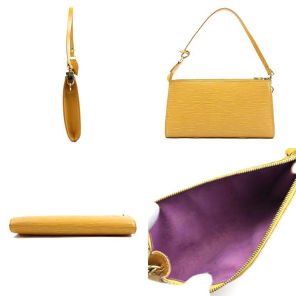 Louis Vuitton Pochette Accessoires Epi Leather, YELLOW, LEATHER, Handbag