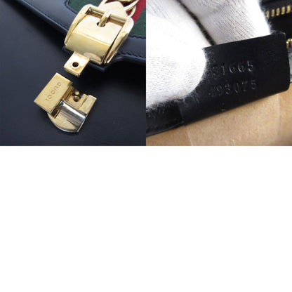 Gucci Sylvie, Navy, Leather, handbag