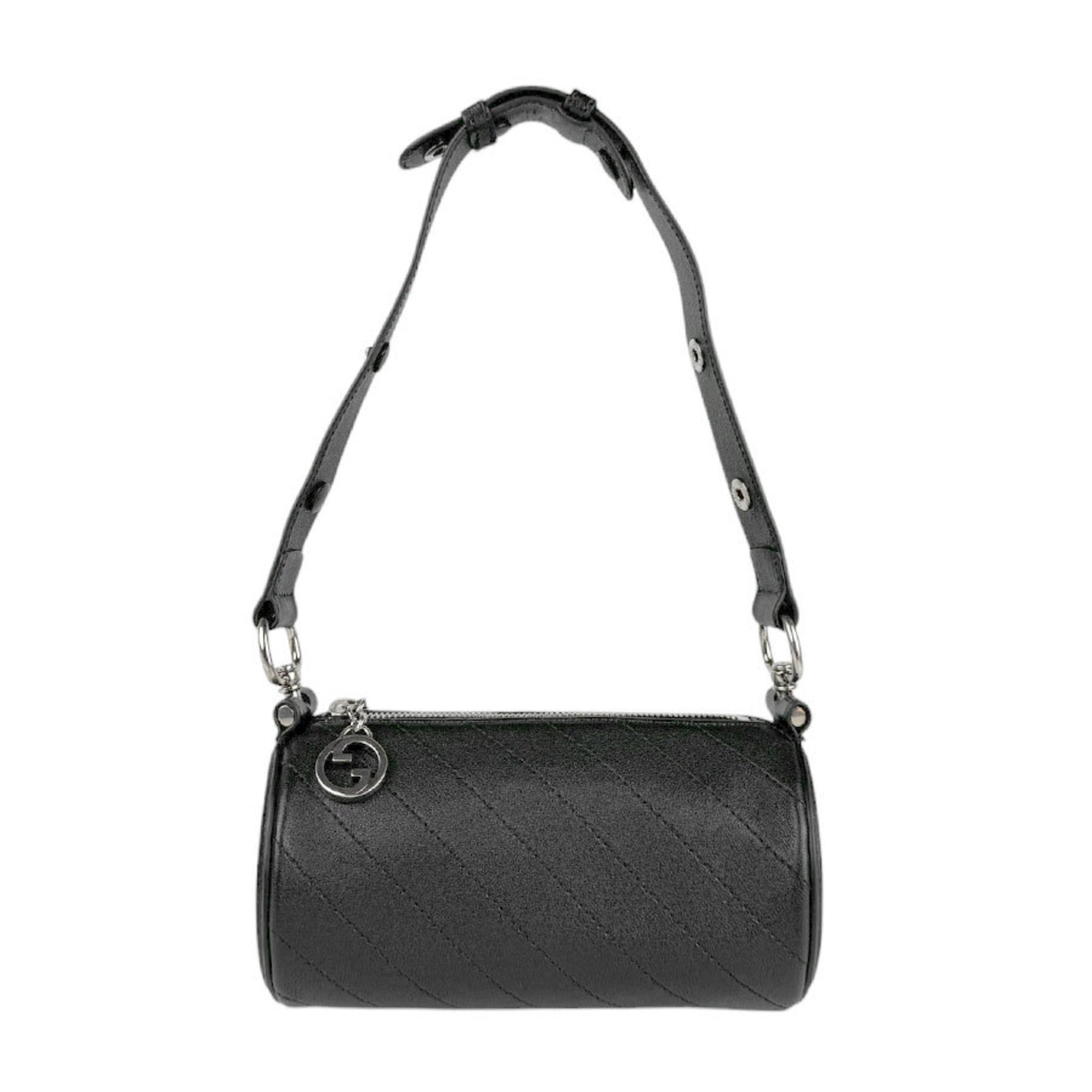 Gucci Interlocking G, Black, Leather, shoulder