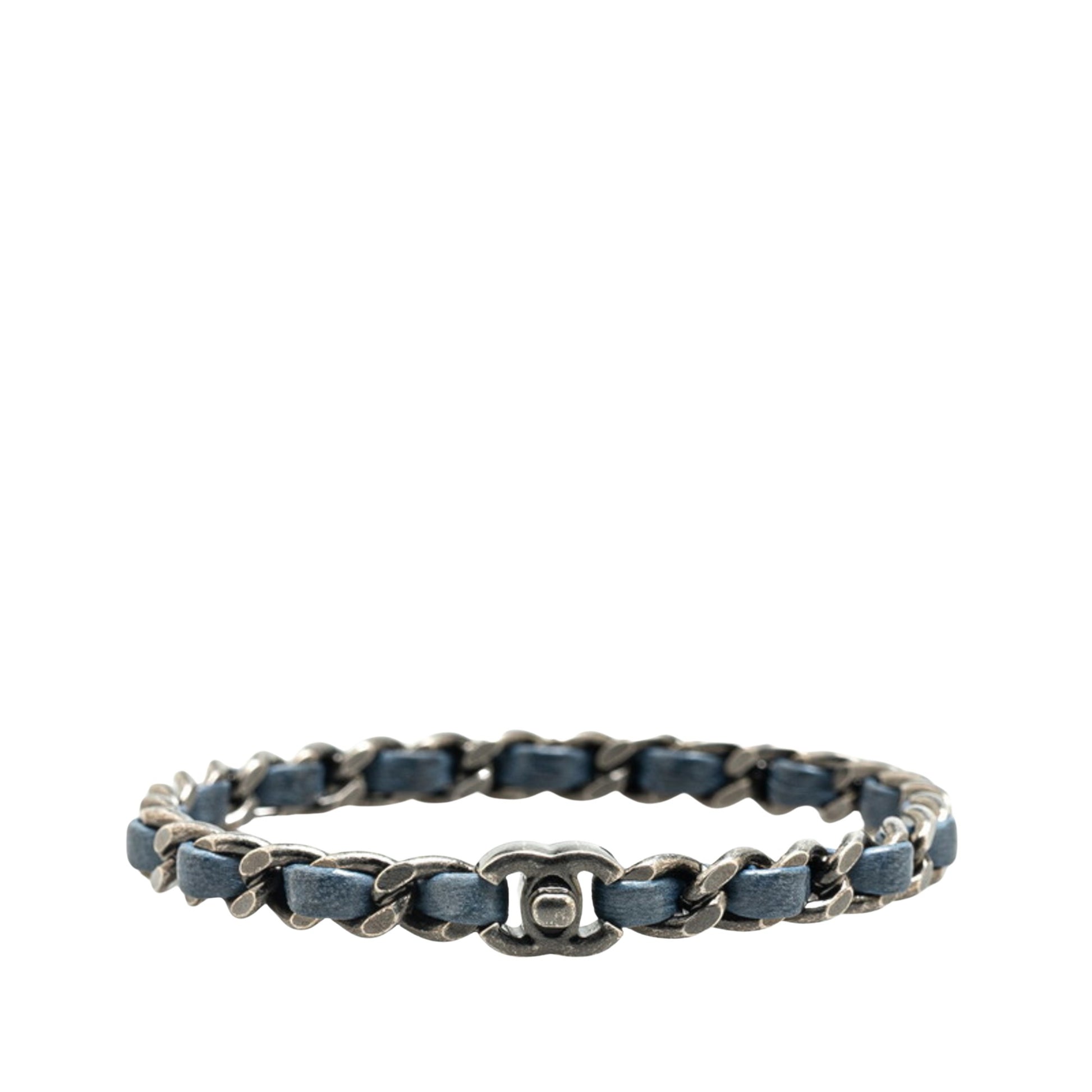 Chanel Coco Mark, Navy, Leather, bracelet
