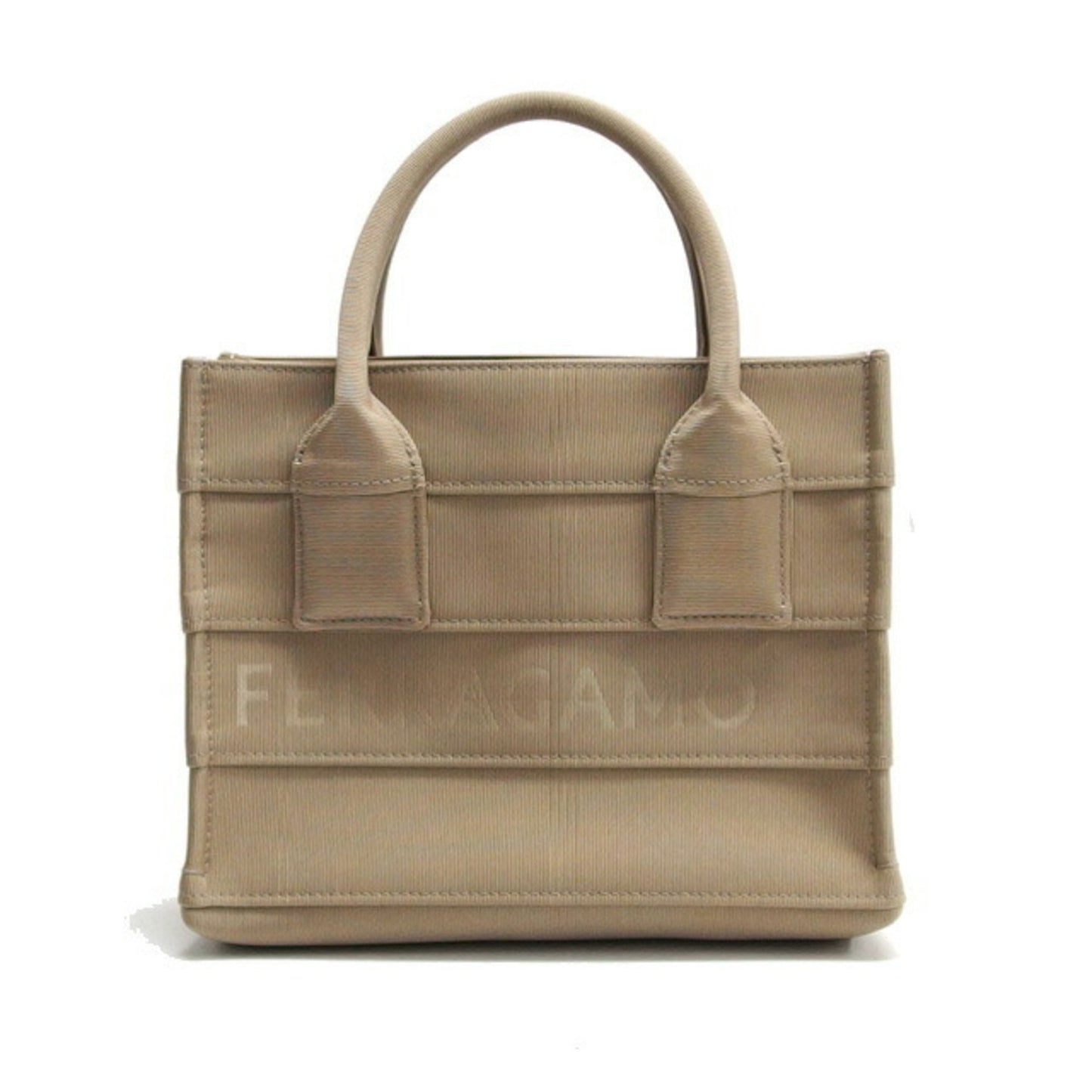 Salvatore Ferragamo, Beige, Canvas, tote