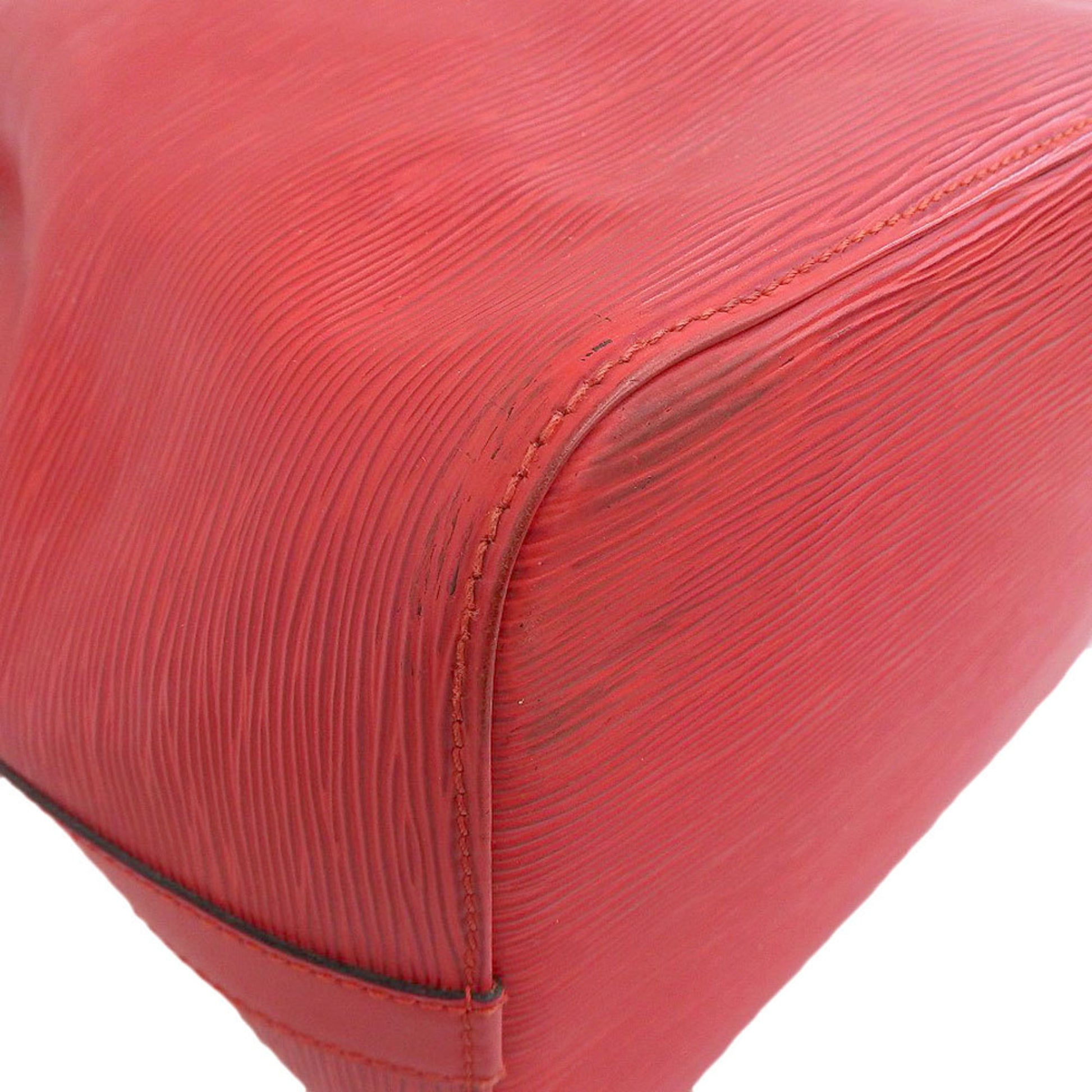 Louis Vuitton Petit Noé, Red, Leather, shoulder