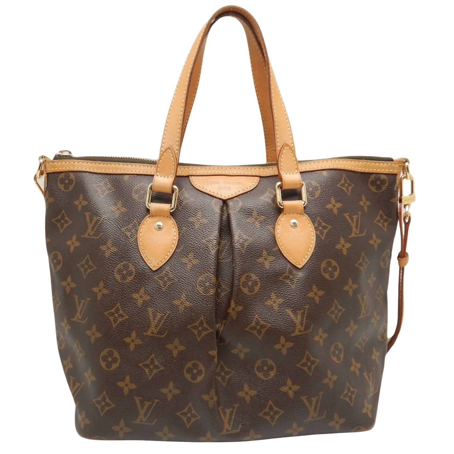 Louis Vuitton Palermo PM, Brown, Canvas, tote