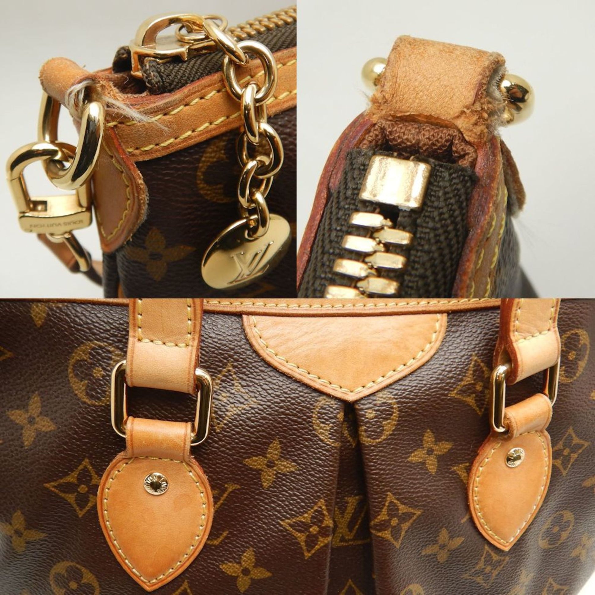 Louis Vuitton Palermo PM, Brown, Canvas, tote
