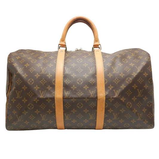 Louis Vuitton Keepall 50, Brown, Canvas, travel
