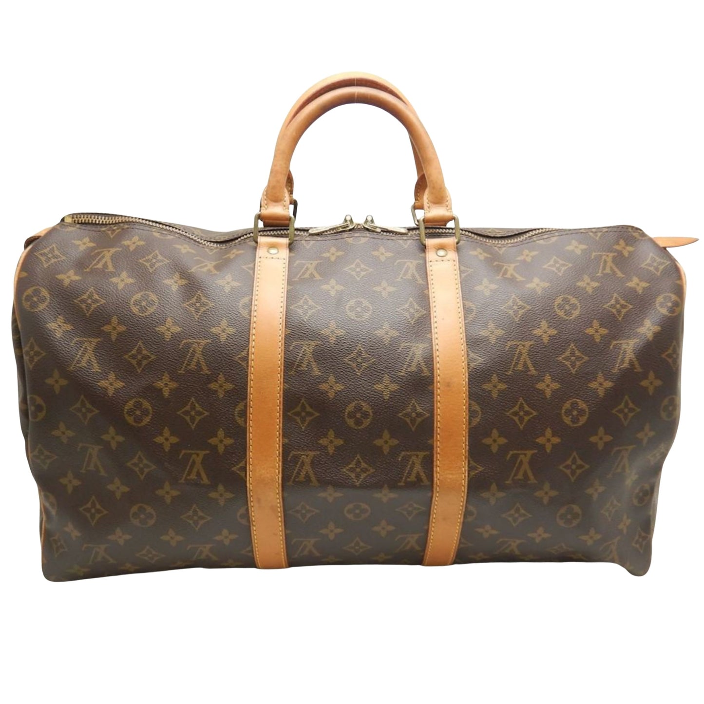 Louis Vuitton Keepall 50, Brown, Canvas, travel